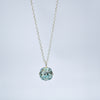 Collier ISIDORE | Cristal bleu azur argenté
