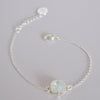 Bracelet OPALE | Cristal nacre argenté