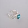 Bague CÉLESTINE | Cristal bleu océan