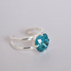 Bague CÉLESTINE | Cristal bleu océan