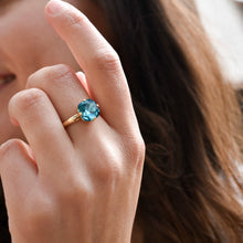  Bague ARIANE | Cristal bleu océan