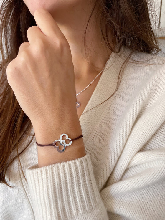Bracelet Héraclès Marron argenté