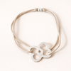 Bracelet Héraclès beige argenté