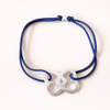 Bracelet Héraclès bleu marine argenté