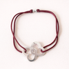 Bracelet Héraclès bordeaux argenté