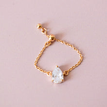  Bague chaîne ajustable transparente