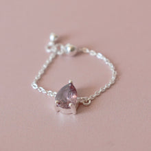  Bague chaîne ajustable violet