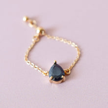  Bague chaîne ajustable noir