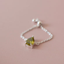  Bague chaîne ajustable vert