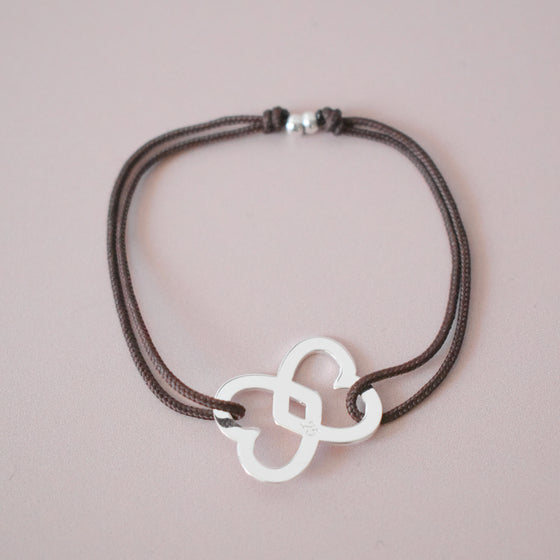 Bracelet Héraclès Marron argenté