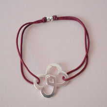  Bracelet Héraclès bordeaux argenté