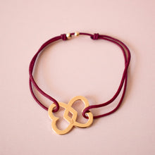  Bracelet Héraclès bordeaux doré