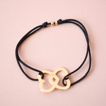  Bracelet HÉRACLÈS noir doré