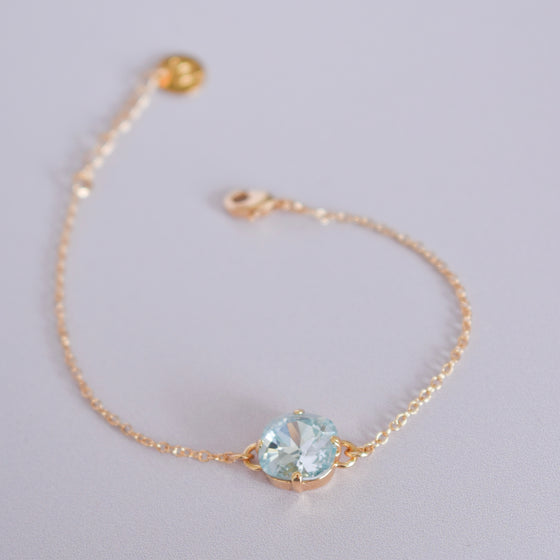 Bracelet OPALE | Cristal bleu azur