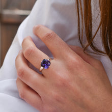  Bague ARIANE | Cristal Améthyste argenté