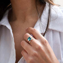  Bague CÉLESTINE | Cristal bleu océan