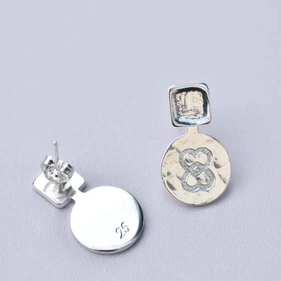 Boucles d'oreilles LUNA argentées