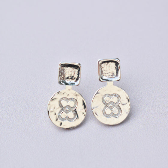 Boucles d'oreilles LUNA argentées