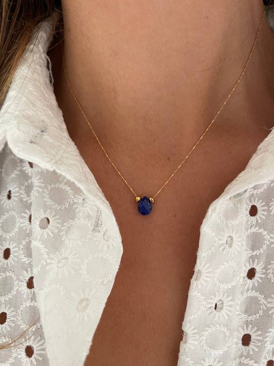 Collier goutte Lapis Lazuli