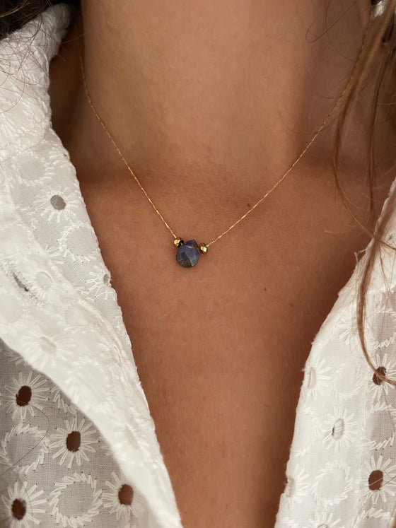 Collier goutte Labradorite